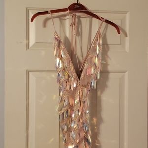 Sequin Jumpsuit - Pink